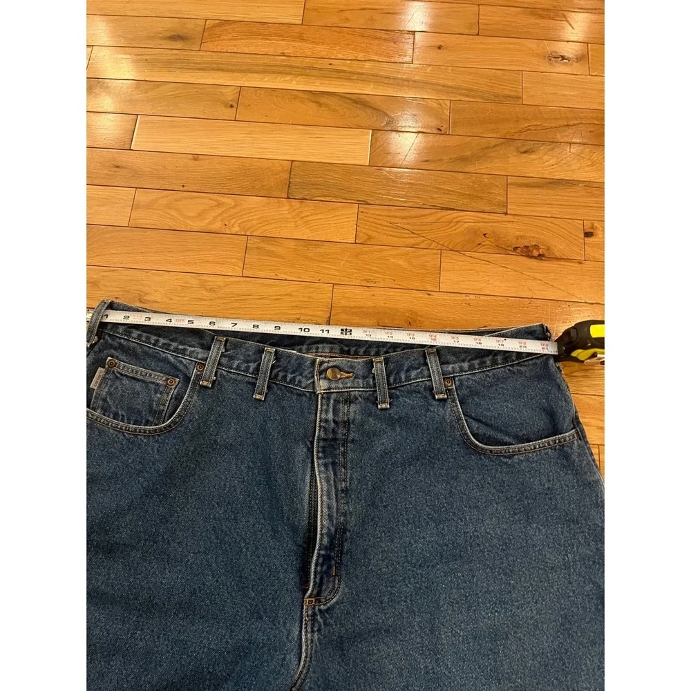 Carhartt Mens Relaxed Fit Straight Leg Jeans Dark Wash Blue Denim 44 x 32